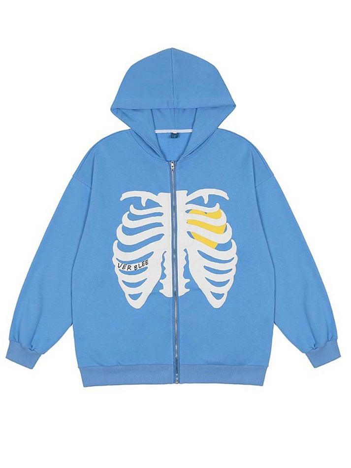Skull Zipper Hoodie
