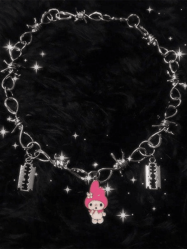 Blade Cartoon Pendant Thorns Necklace