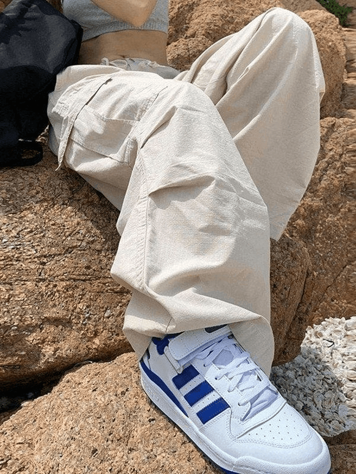 Ruched Y2K Baggy Parachute Pants