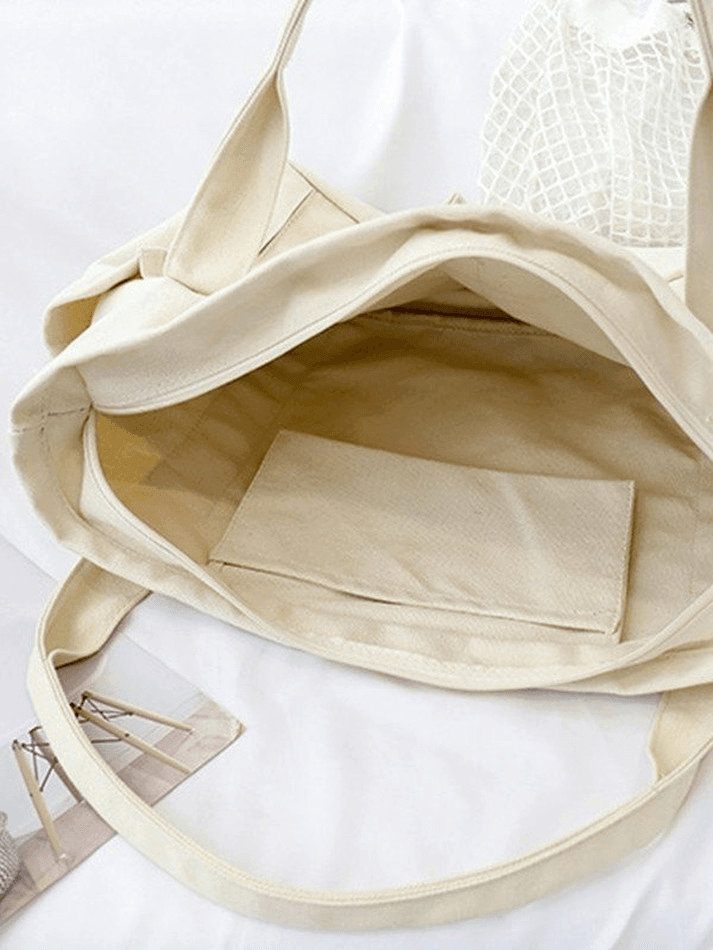 Simple Large Canvas Shopper Bag
