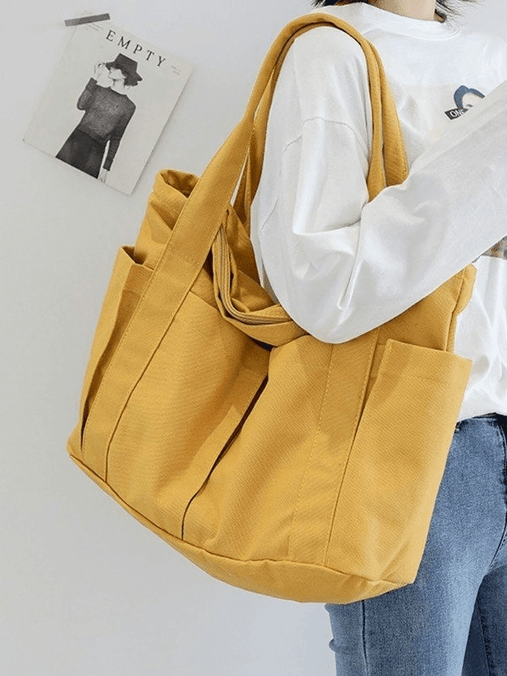 Simple Large Canvas Shopper Bag