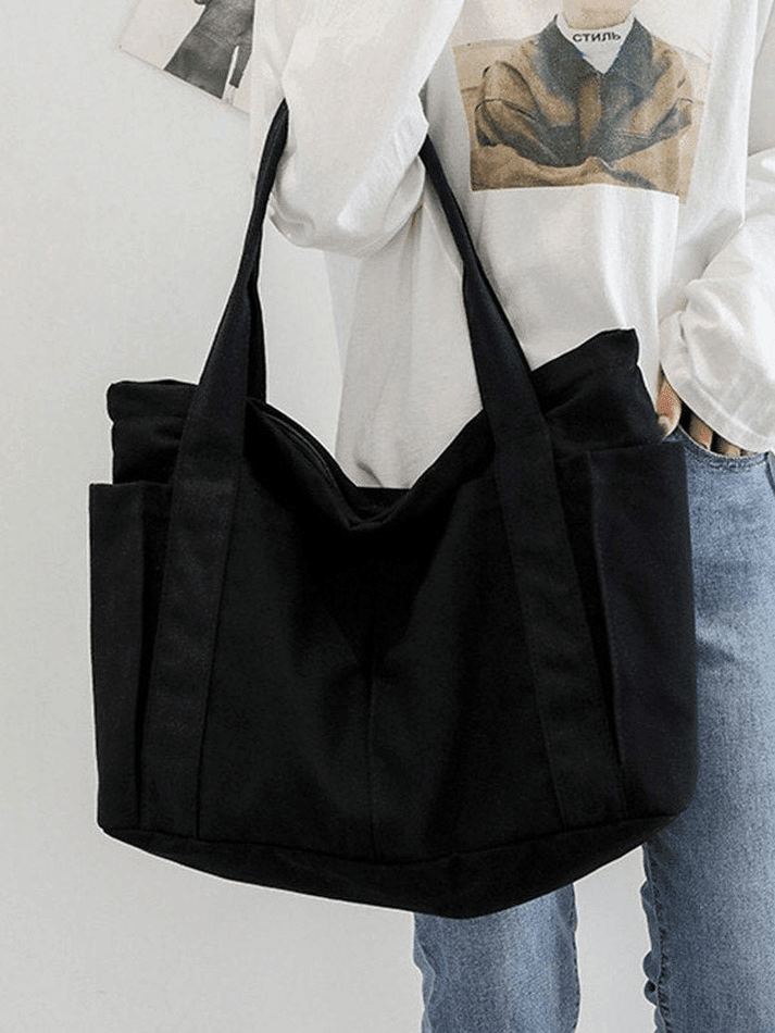 Simple Large Canvas Shopper Bag