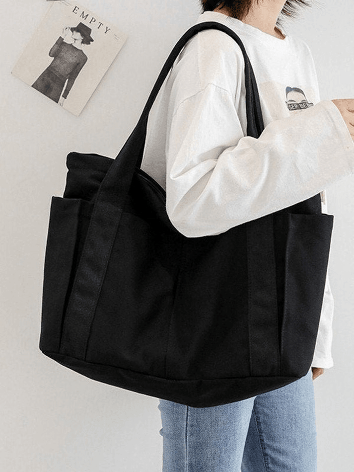 Simple Large Canvas Shopper Bag