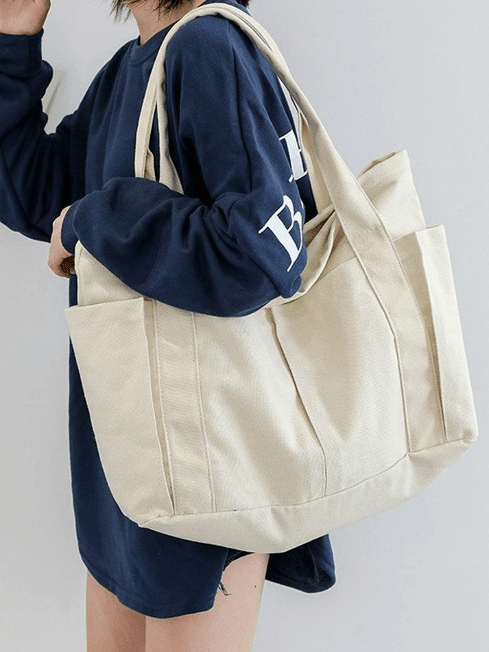 Simple Large Canvas Shopper Bag