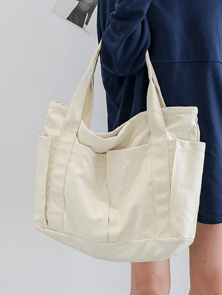 Simple Large Canvas Shopper Bag