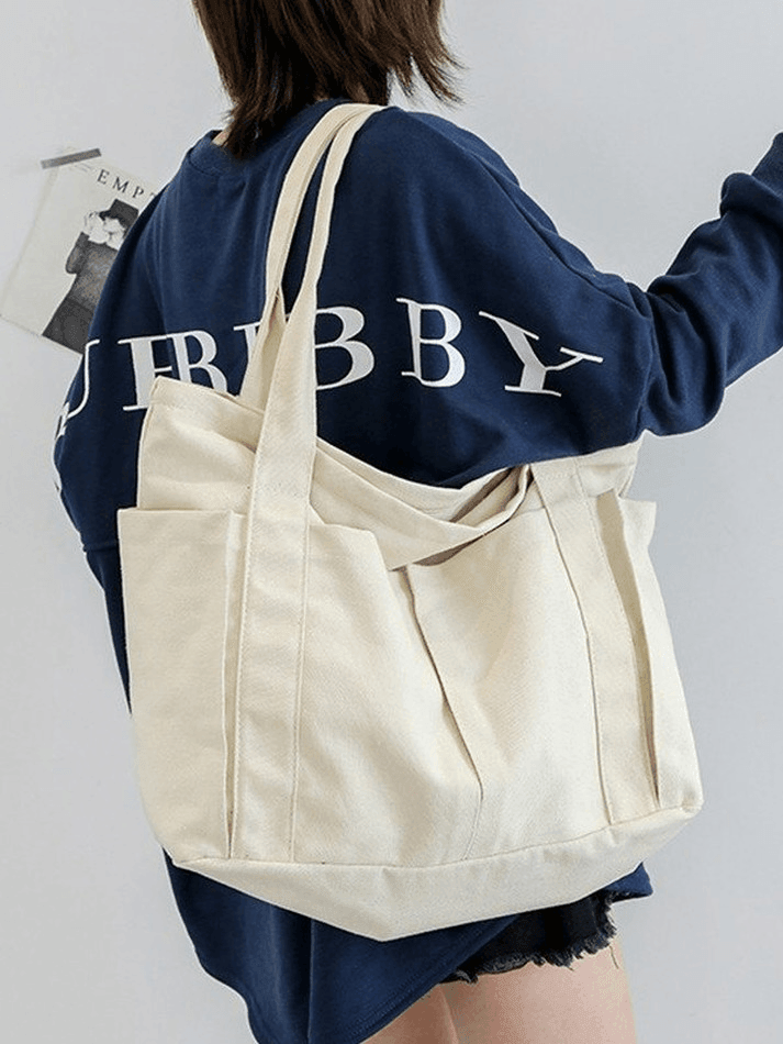 Simple Large Canvas Shopper Bag