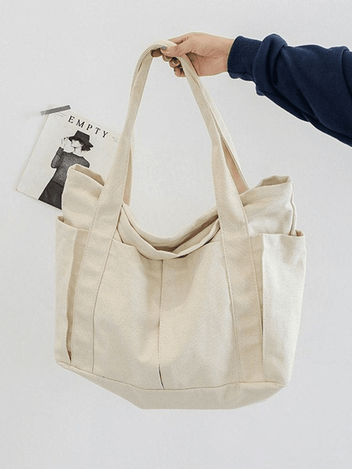 Simple Large Canvas Shopper Bag