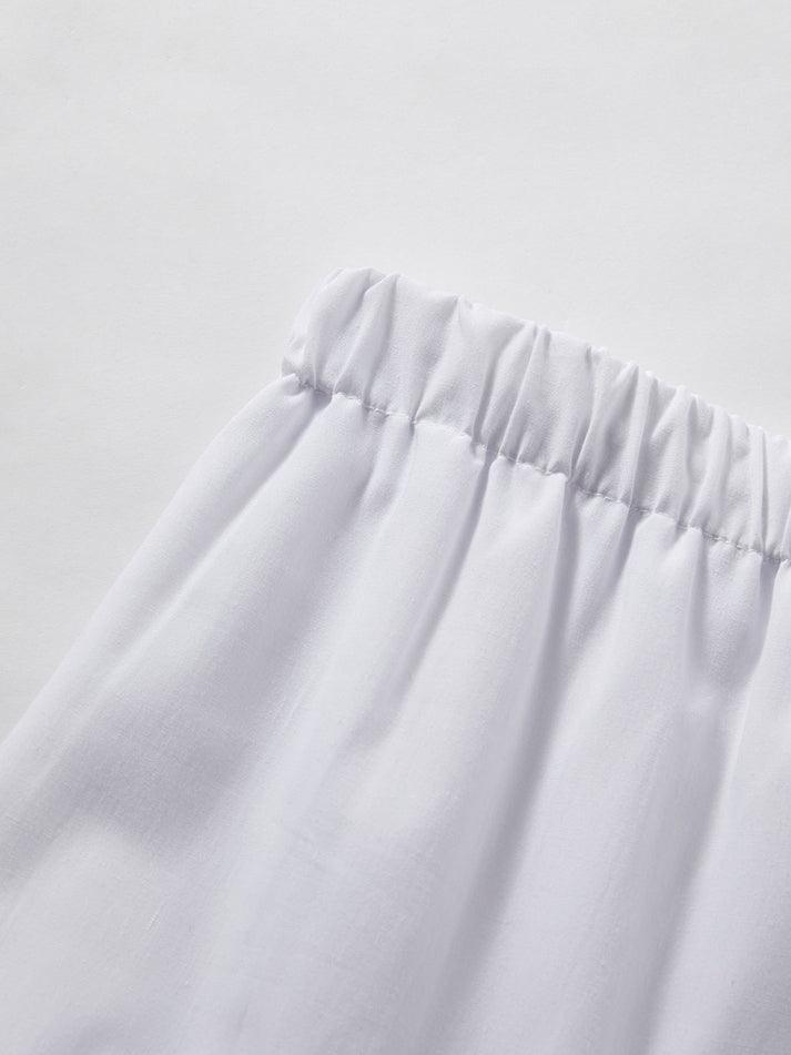 Solid Color Tiered Midi Skirt