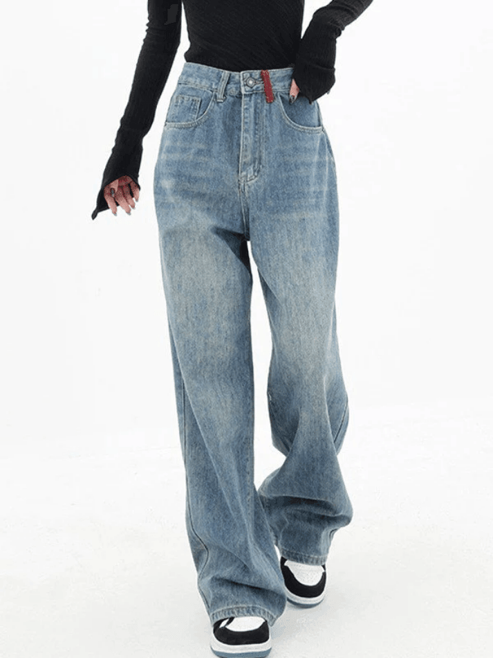 Vintage Contrast 90s Boyfriend Jeans