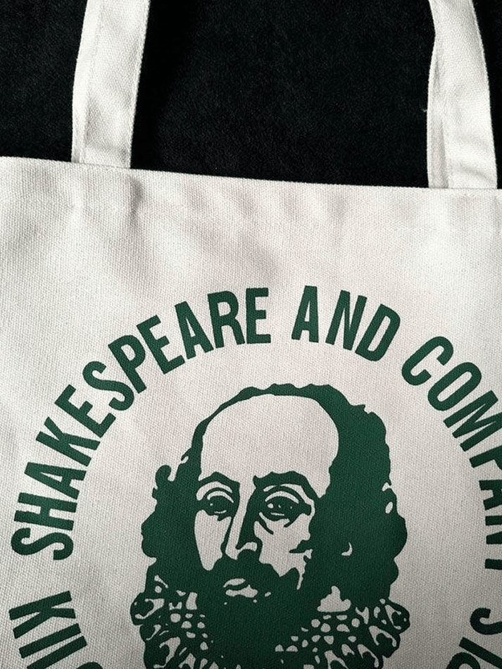 Vintage Print Canvas Shopper Bag
