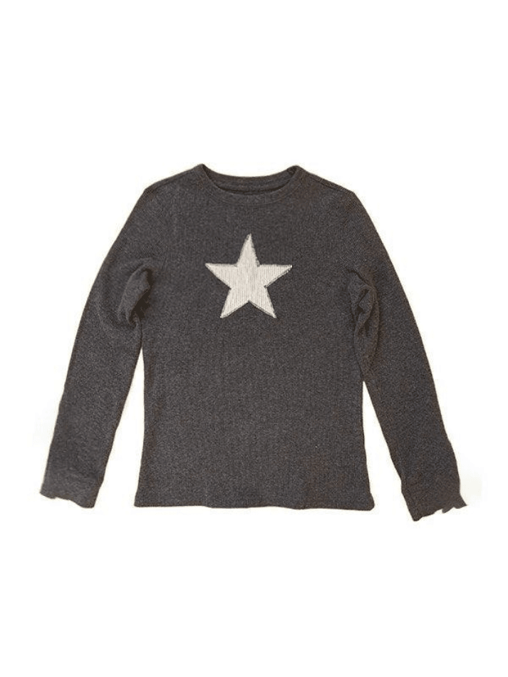 Vintage Star Long Sleeve Knit Top