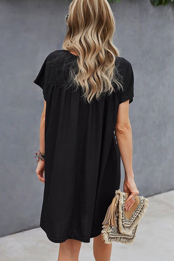 Fashion Printed Casual Mini Dress