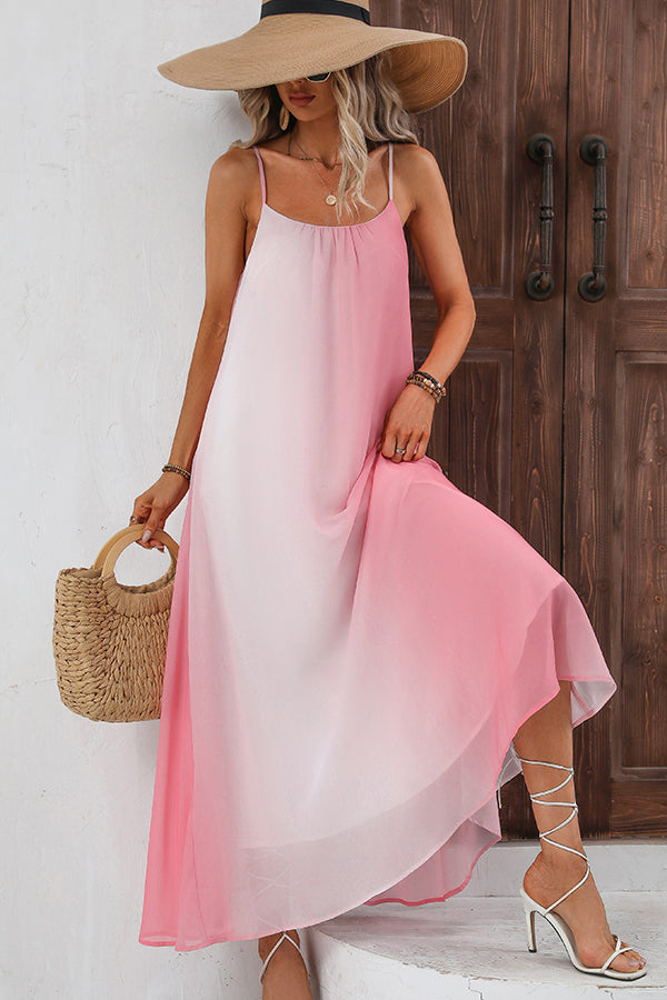 Fashion Sleeveless Gradient Casual Dress