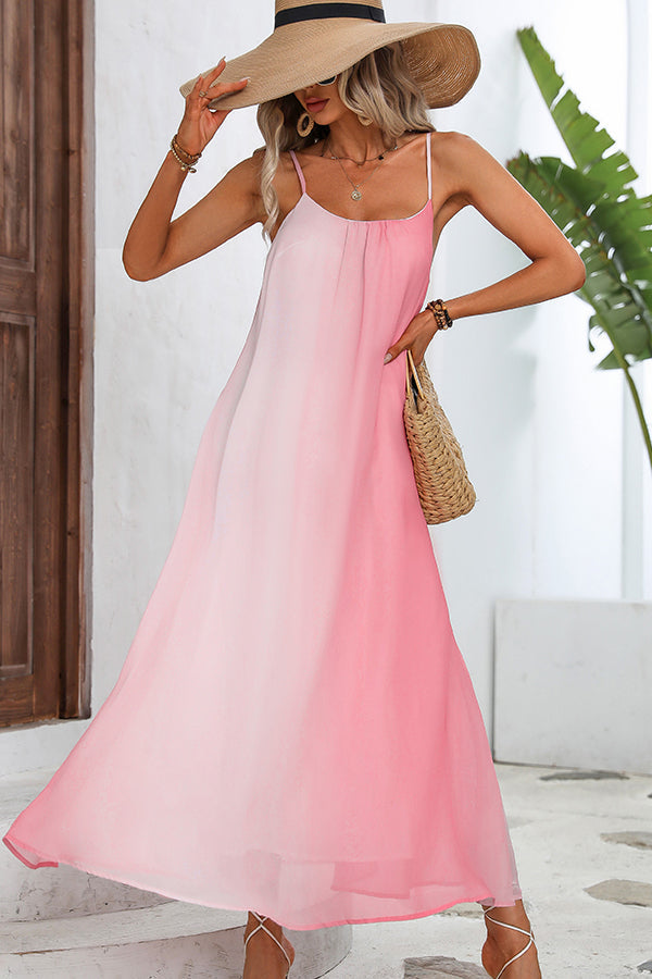 Fashion Sleeveless Gradient Casual Dress