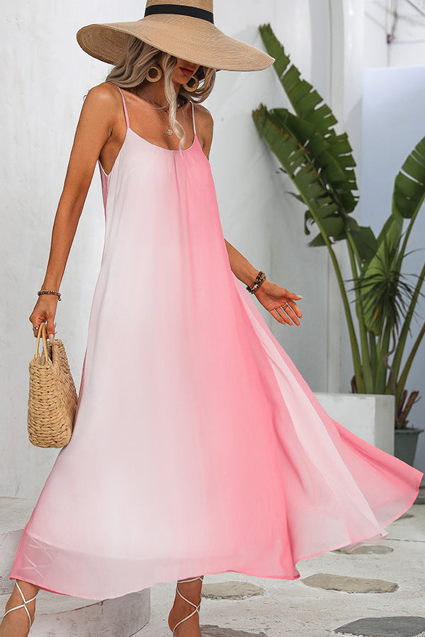 Fashion Sleeveless Gradient Casual Dress