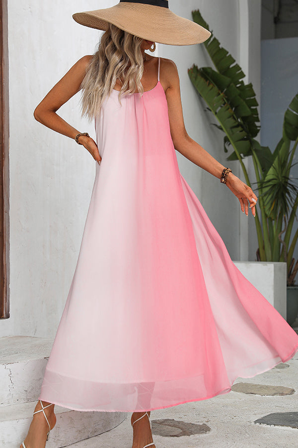 Fashion Sleeveless Gradient Casual Dress