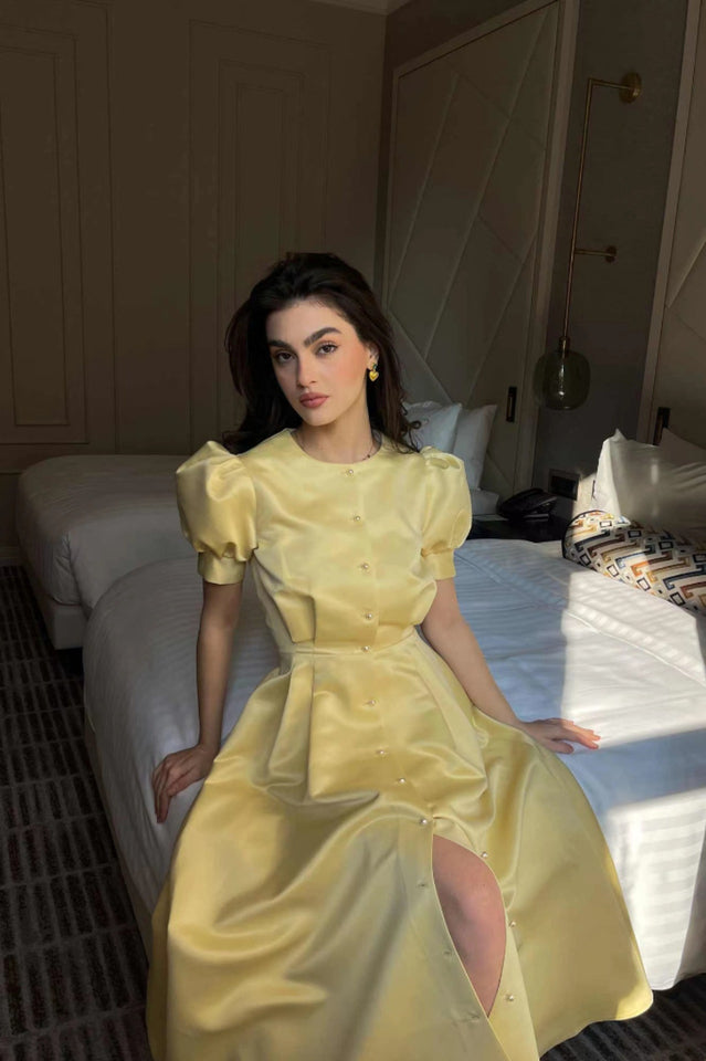 Button Front Midi Dress