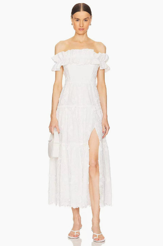 Piccola Off Shoulder Midi Dress