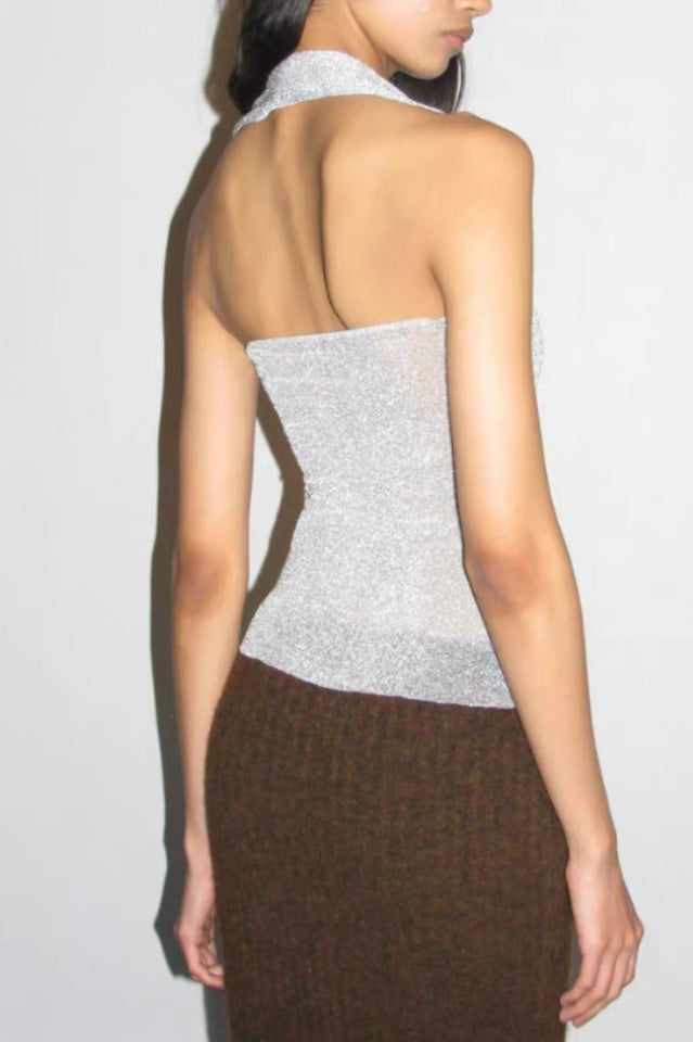 Halter Neck Sleeveless Top