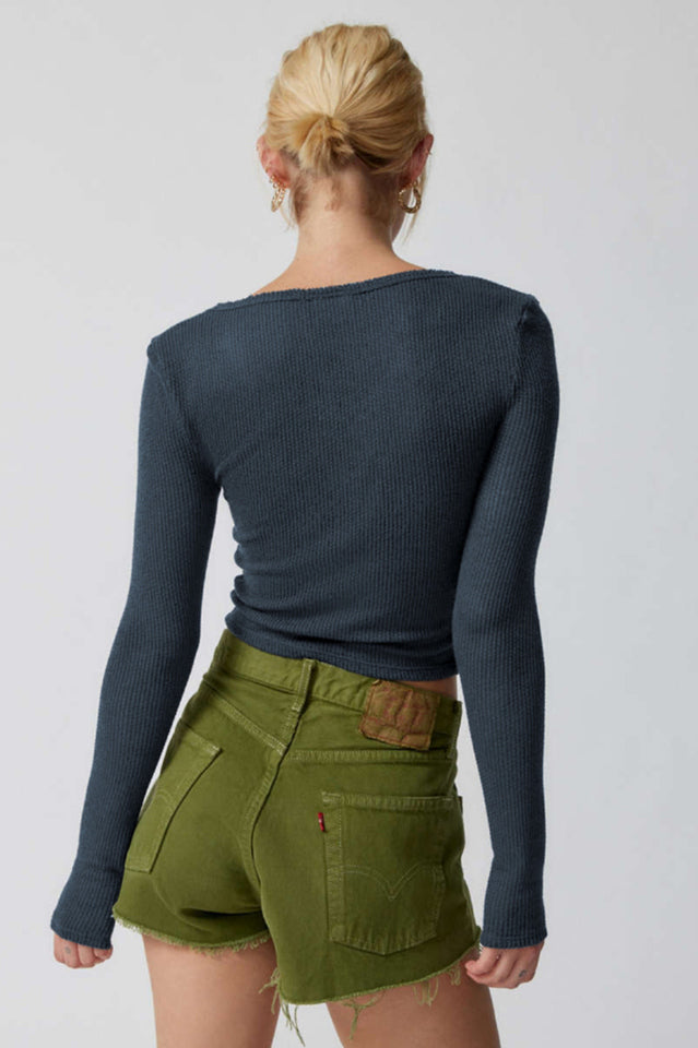 Self Design Scoop Neck Top