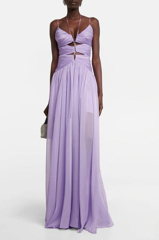 Ruched Cutout Maxi Dress