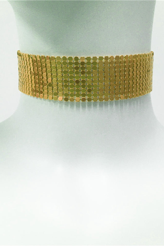 Punk Metal Sequin Necklace