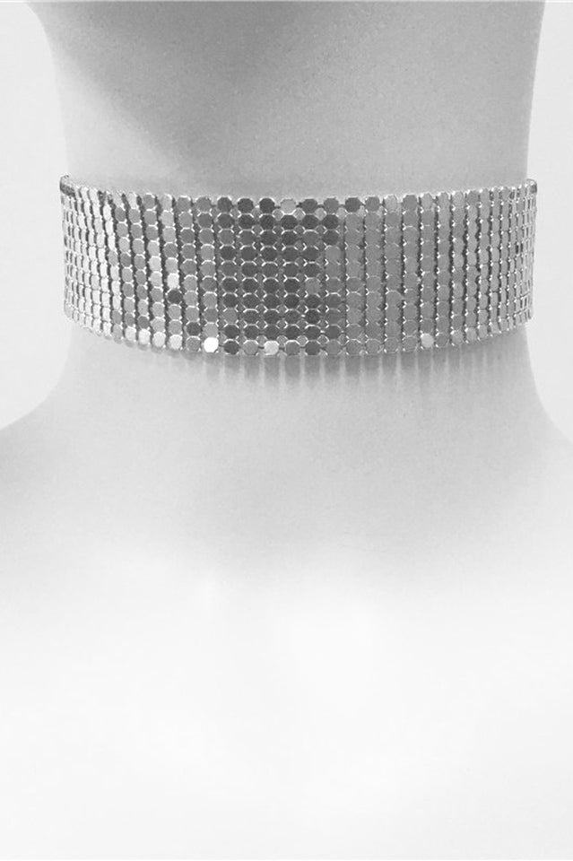 Punk Metal Sequin Necklace