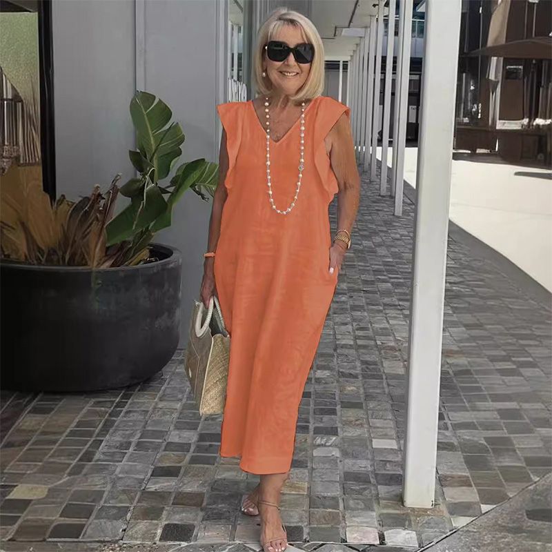 Cotton linen sleeveless dress