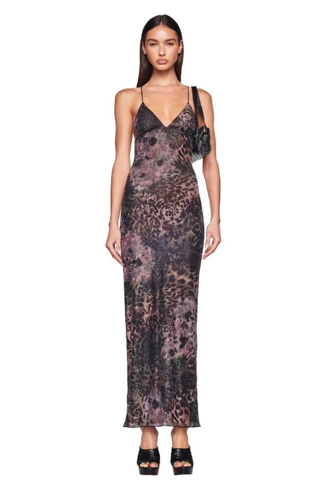 Butterfly Backless Midi Dress