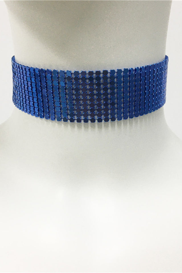 Punk Metal Sequin Necklace