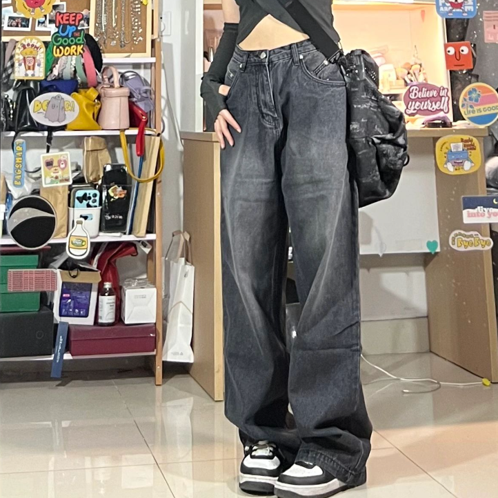 Vintage Black Wash Boyfriend Jeans
