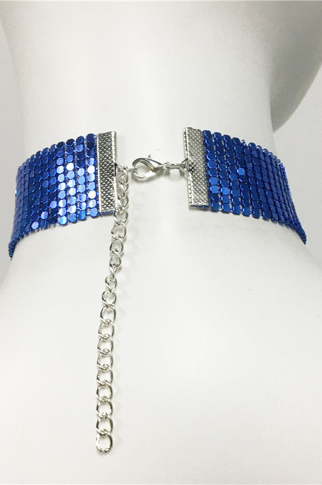 Punk Metal Sequin Necklace