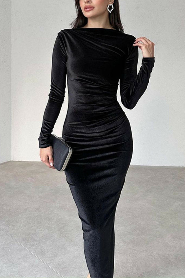 Joanna Velvet Midi Dress