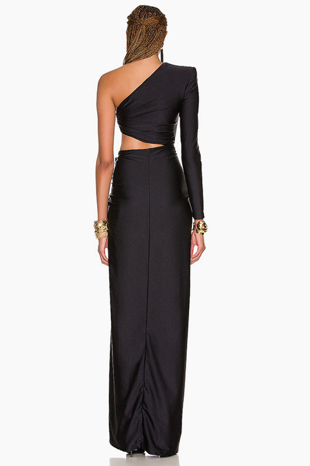 Gathered Single Shoulder Dress