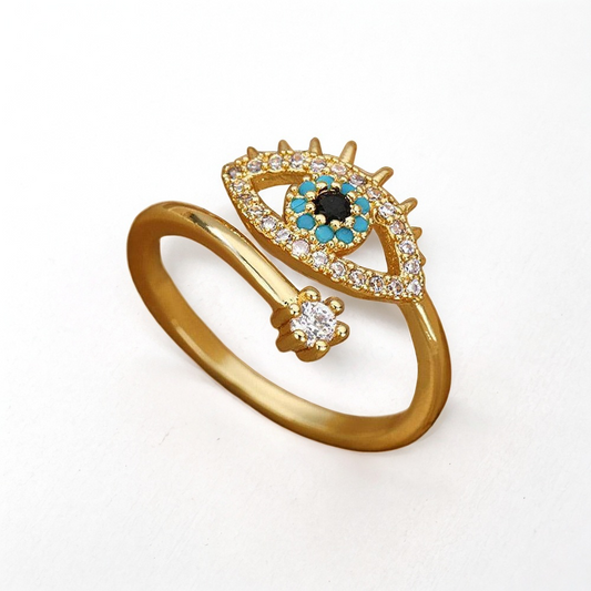 Turkish Blue Evil Eye Rings