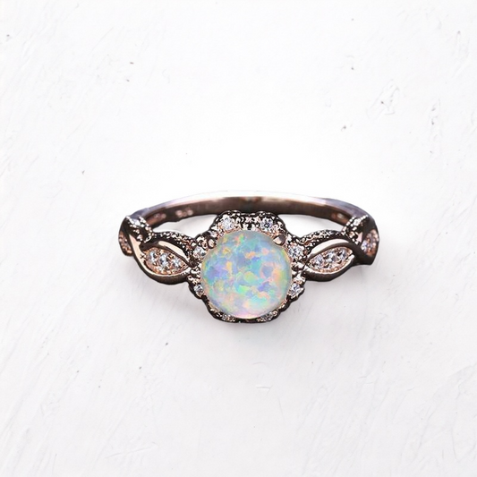 Rainbow Opal Ring
