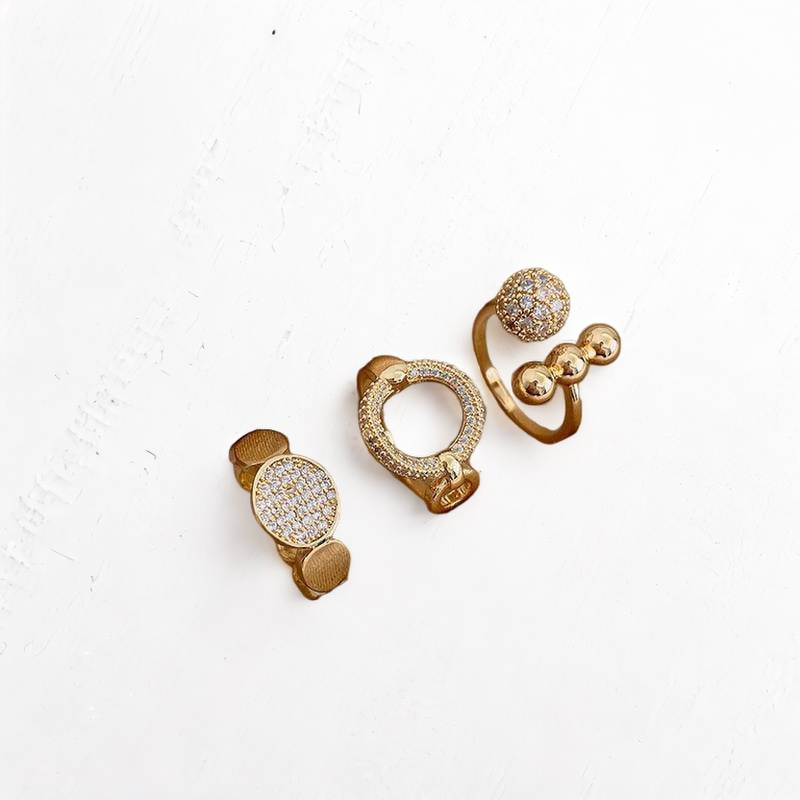 Zircon Circle Open Ring