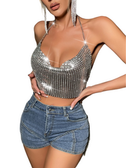 Sequin Sparkle Halter: The Ultimate Festival & Nightlife Top