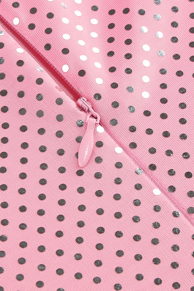 Pink Polka Dot Bustier Dress