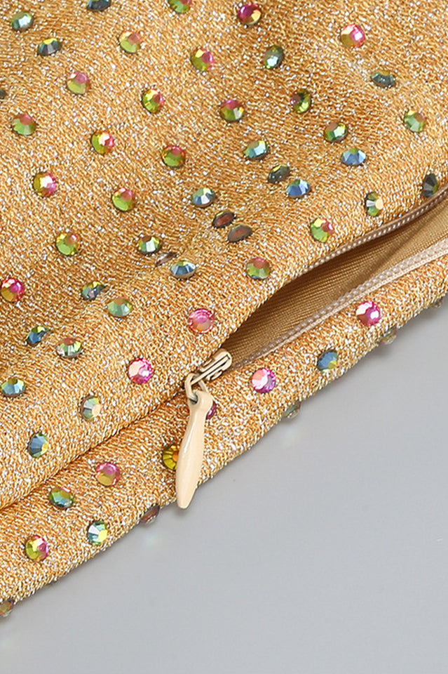 Gina Yellow Crystal Dress