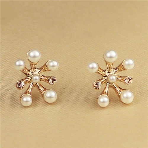 18K Rose Gold Roseate Bloom Ear Studs