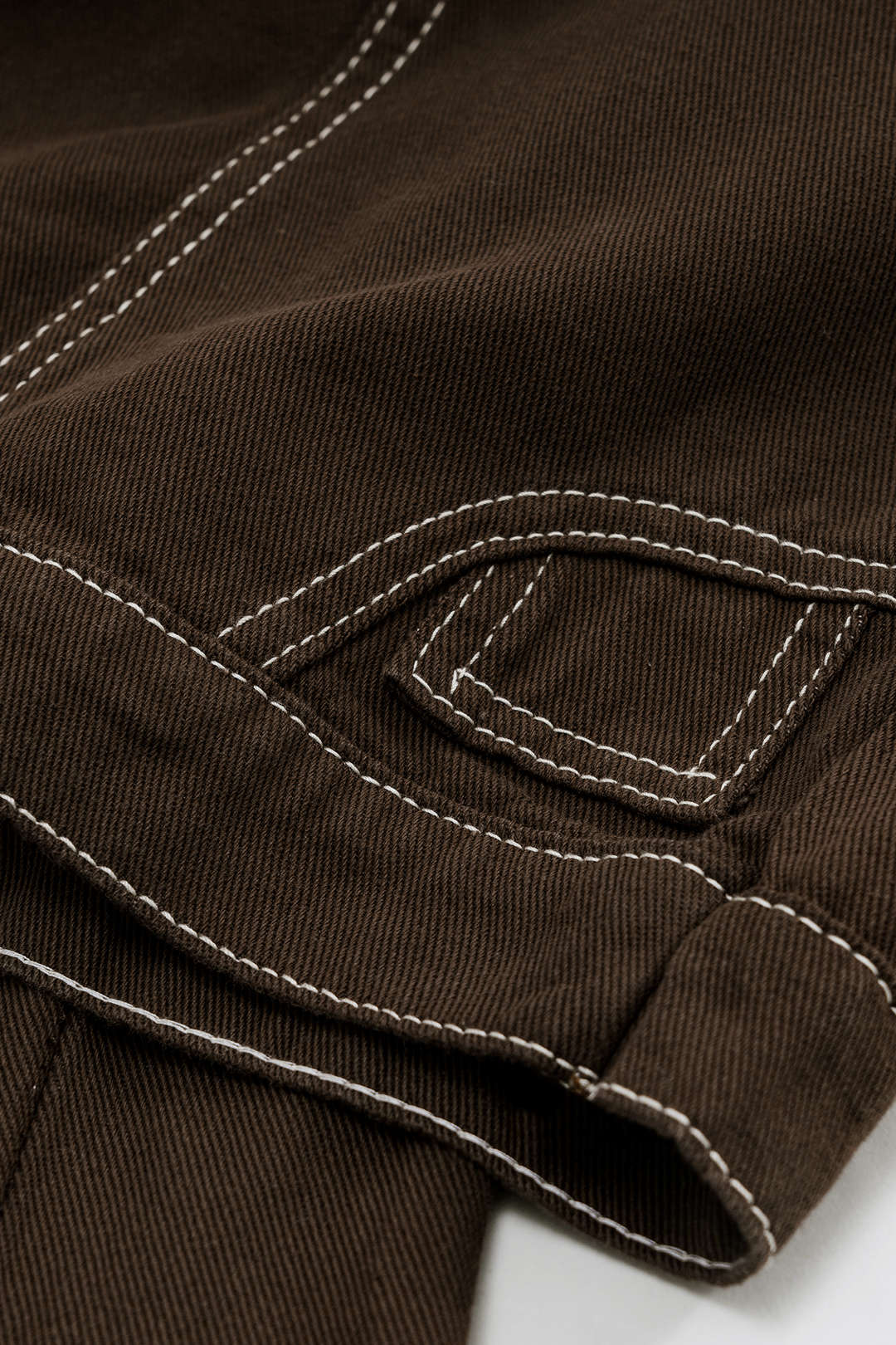 Denim Seamdetail High Waist Straight Leg Jeans