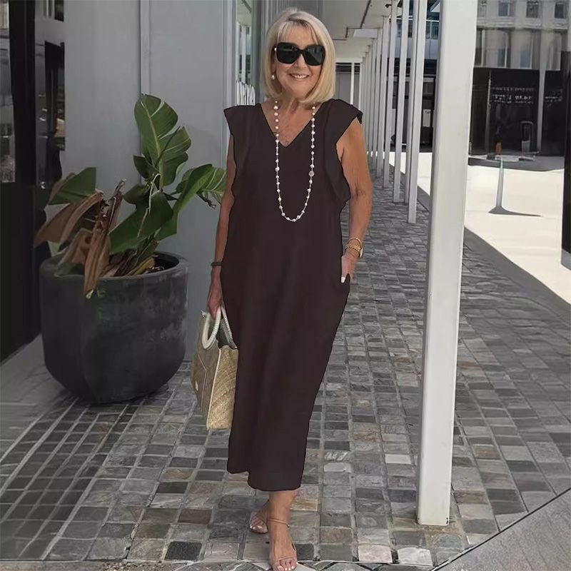 Cotton linen sleeveless dress