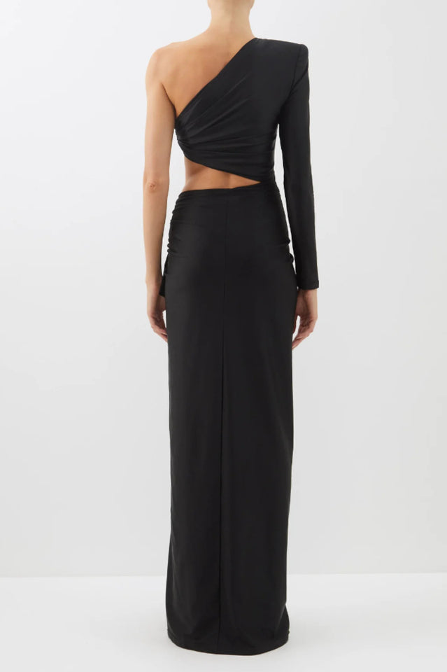 Gathered Single Shoulder Dress