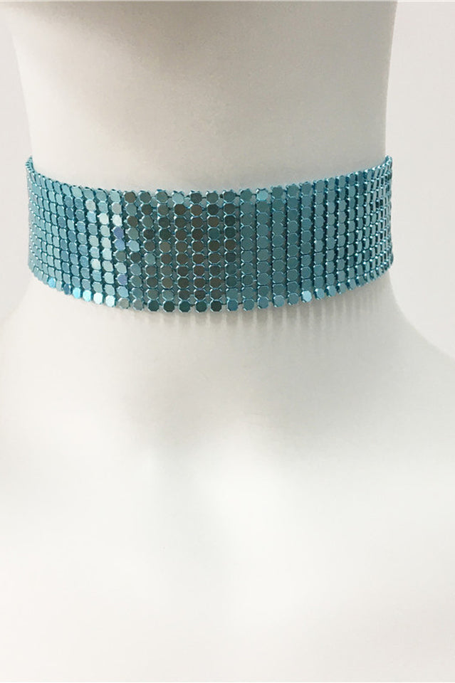 Punk Metal Sequin Necklace