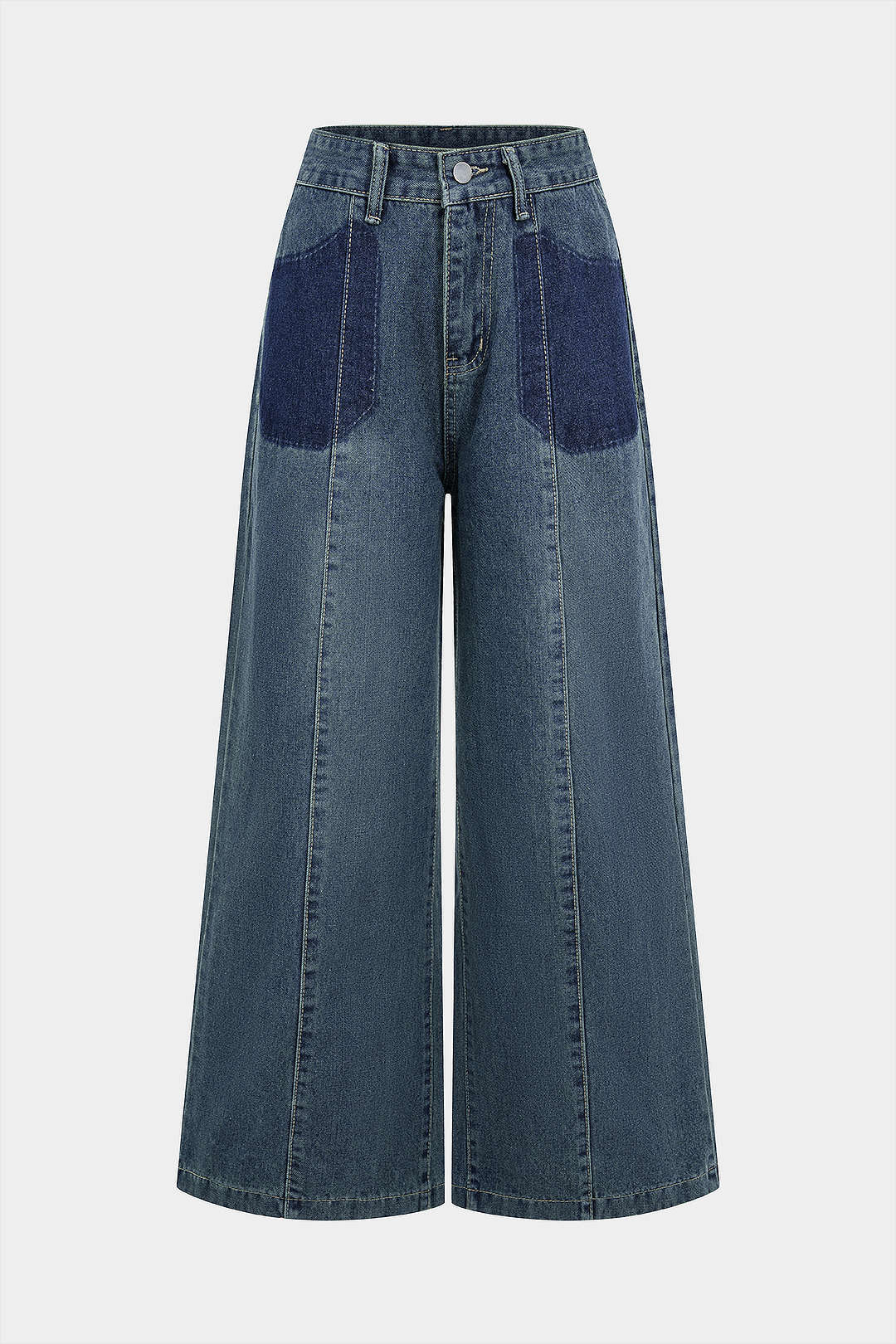 Denim High Waist Wide Leg Jeans