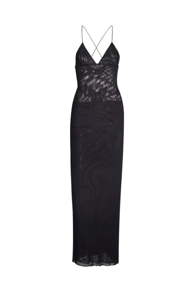 Butterfly Backless Midi Dress
