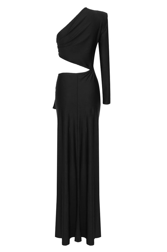 Gathered Single Shoulder Dress