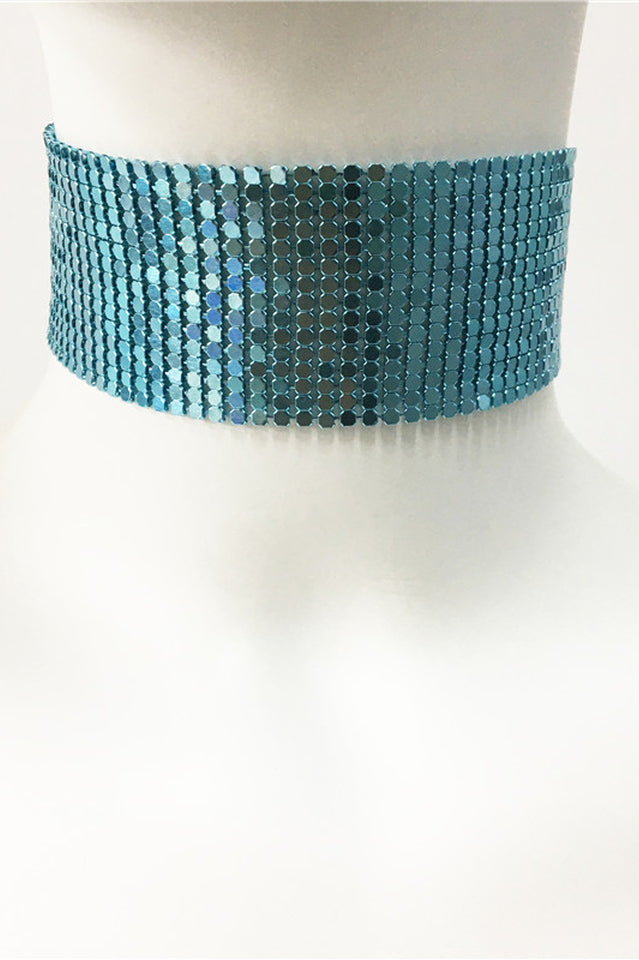 Punk Metal Sequin Necklace