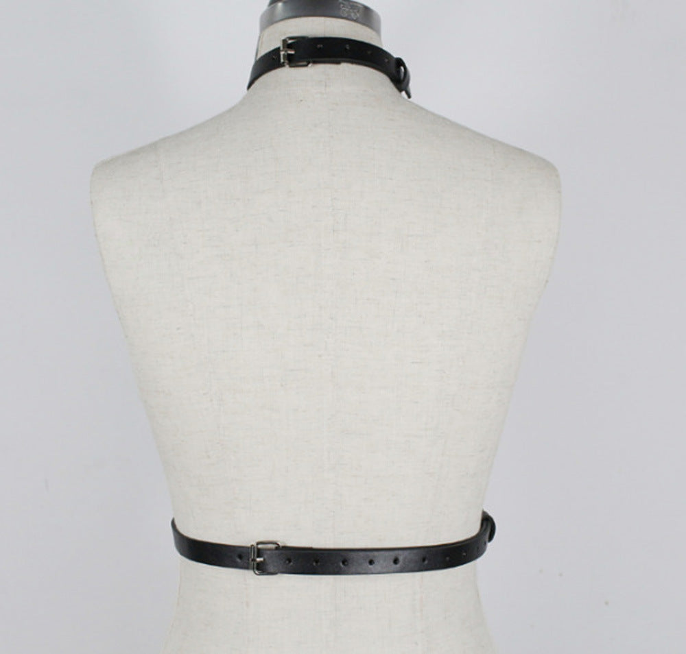 Women's Leather Round Neck Adjustable Belt